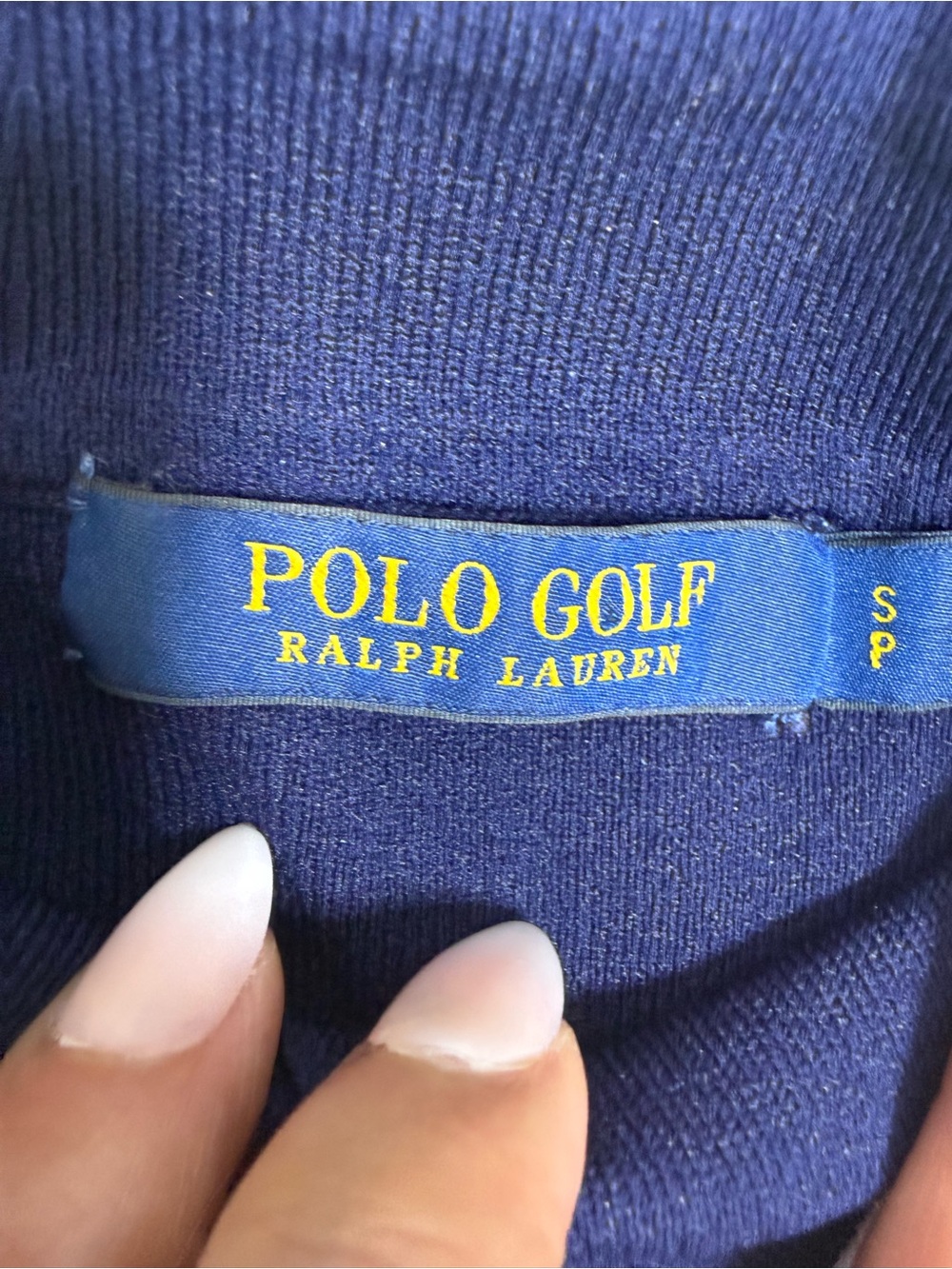 Ralph Lauren Navy Polo Dress with Green and White Stripe - Picture 13 of 16